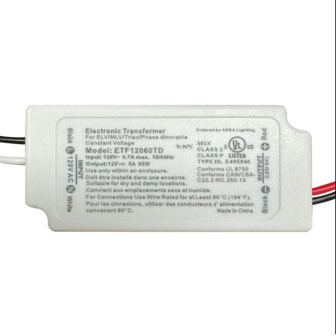 TSDCS60 – 12V 60W Transformer for LED Strip, Module and Tape Lights Residential Commercial - Tampa Home & Garden Store