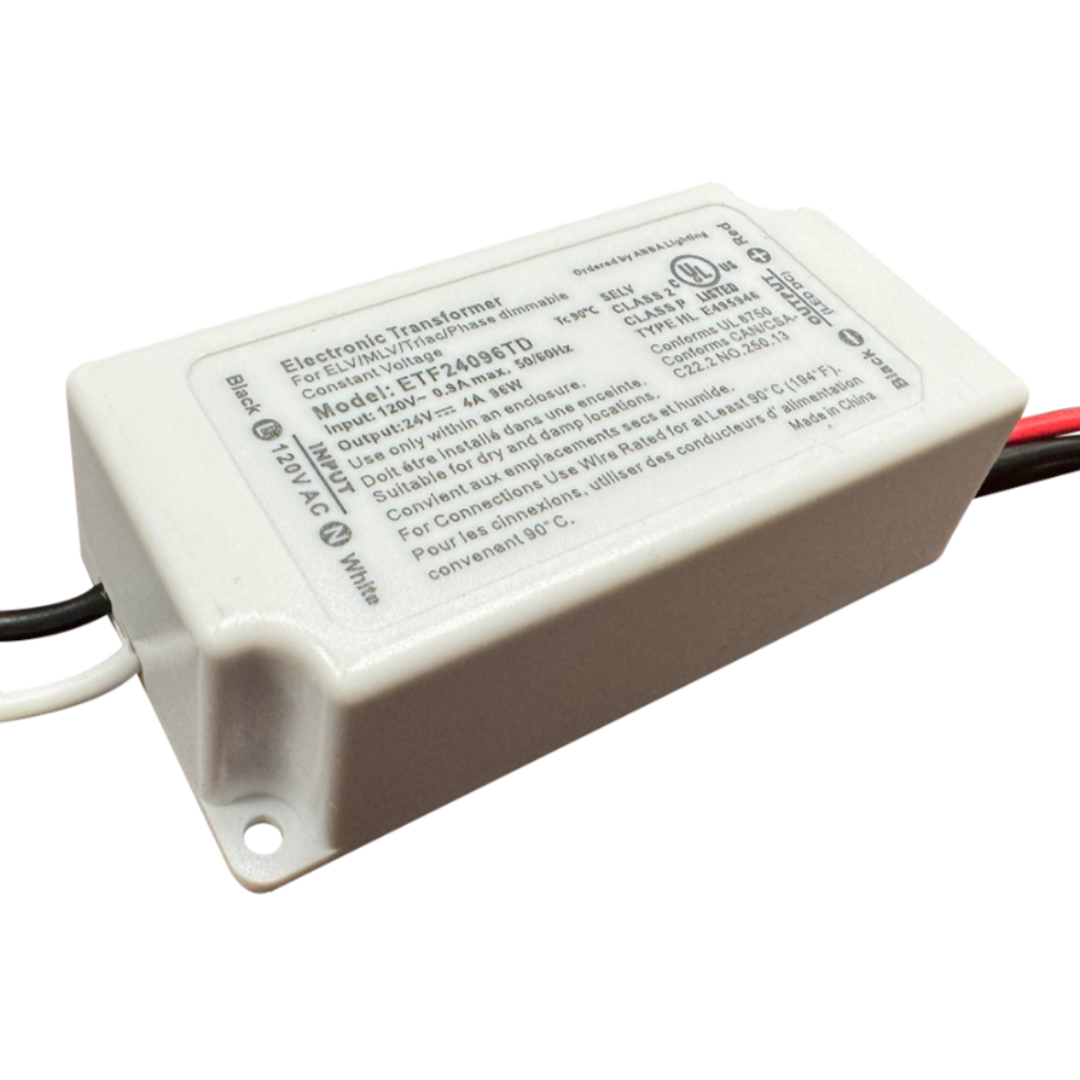 TSDCS96 – Transformador de 24 V CC y 96 W para tiras, módulos y cintas de luces LED para uso residencial y comercial