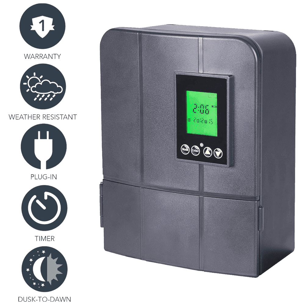 TSP300 300 Watt Low Voltage Transformer with Digital Timer and Photocell