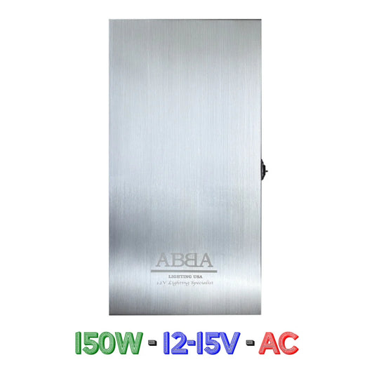 Transformador de bajo voltaje multitoma TSRPT150 ​​de 150 W con fotocélula y temporizador manual con dial, resistente al agua IP65 