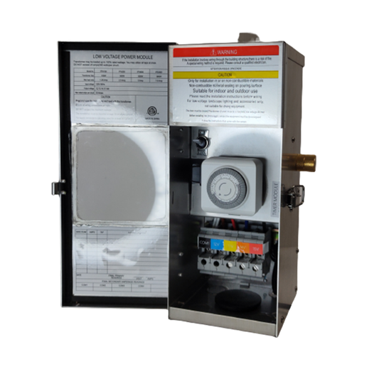 TSRPT300 300W Multi Tap Low Voltage Transformer with Photocell and Manual Dial Timer IP65 Waterproof