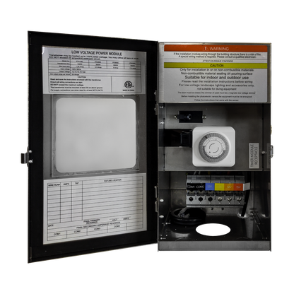 TSRPT600 600W Multi Tap Low Voltage Transformer with Photocell and Manual Dial Timer IP65 Waterproof