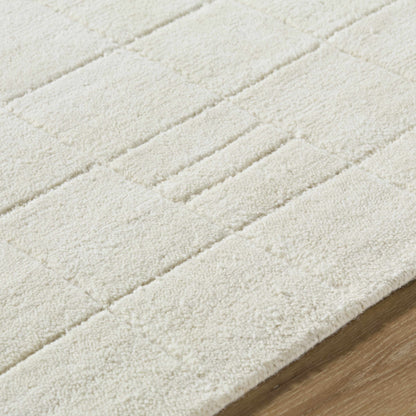 Tuuka Silver Beige Area Rug plush beige pile with diagonal stitched lines Boutique Rugs on Tampa Home & Garden Store