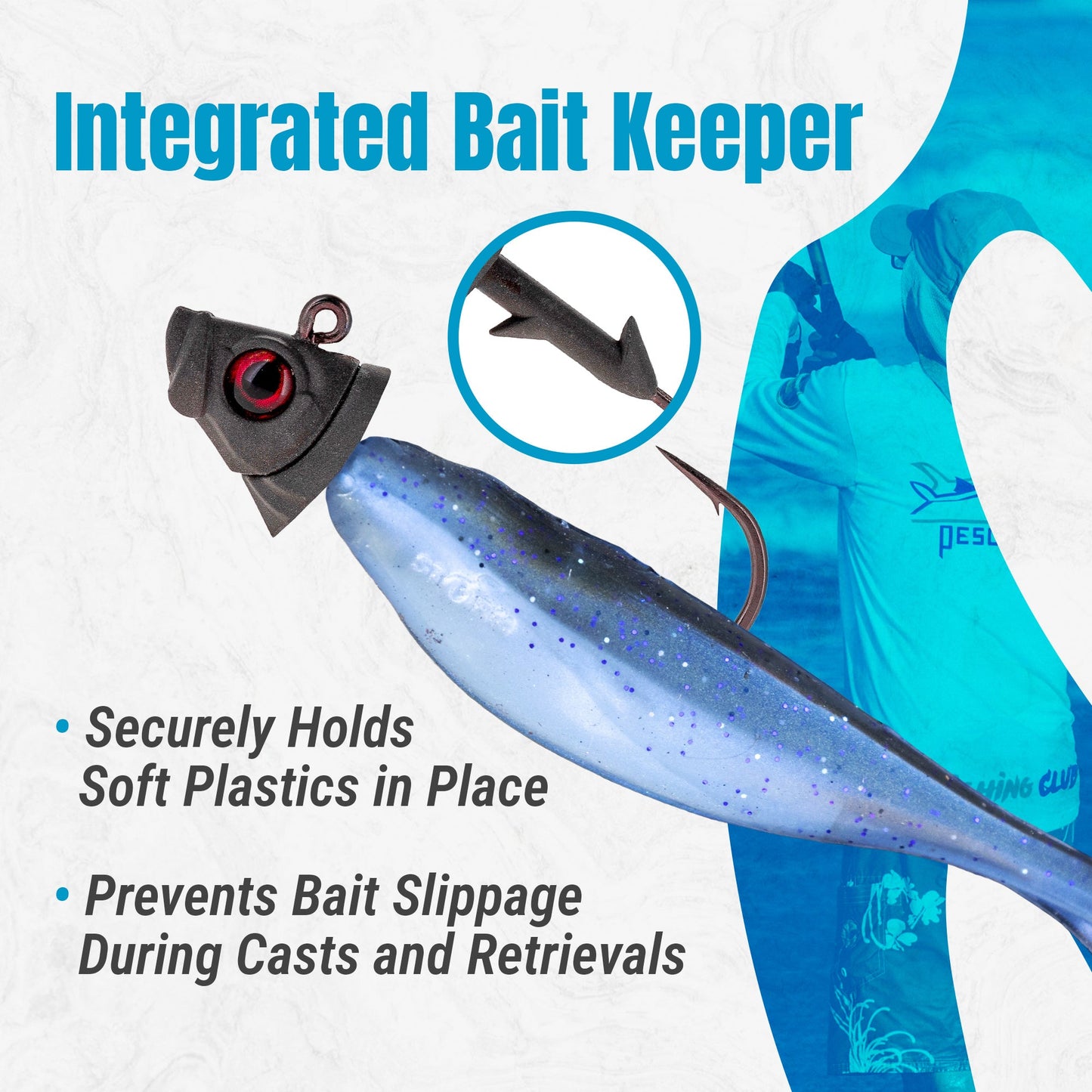 Jig Swimbait de tungsteno puro al 97 % con cabeza de pez realista - Paquete de 5 - Nuevo