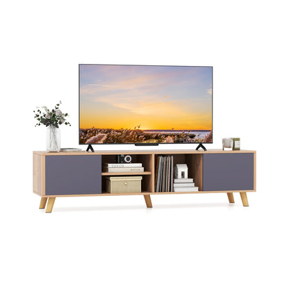 Mueble de TV con estante abierto para televisores de hasta 65 pulgadas para sala de estar