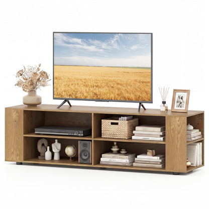 Mueble TV de Madera para Almacenamiento y Entretenimiento, 59 Pulgadas, Nogal