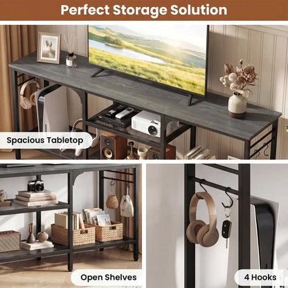 TV Stand for 65-Inch TV With Open 3-Tier Shelves