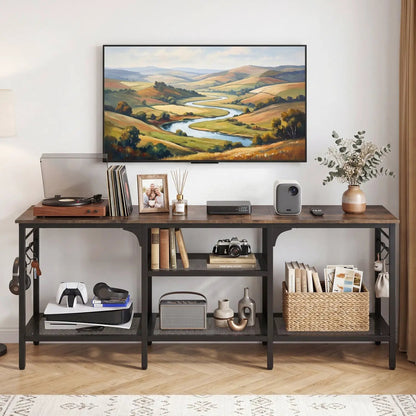 TV Stand for 65-Inch TV With Open 3-Tier Shelves