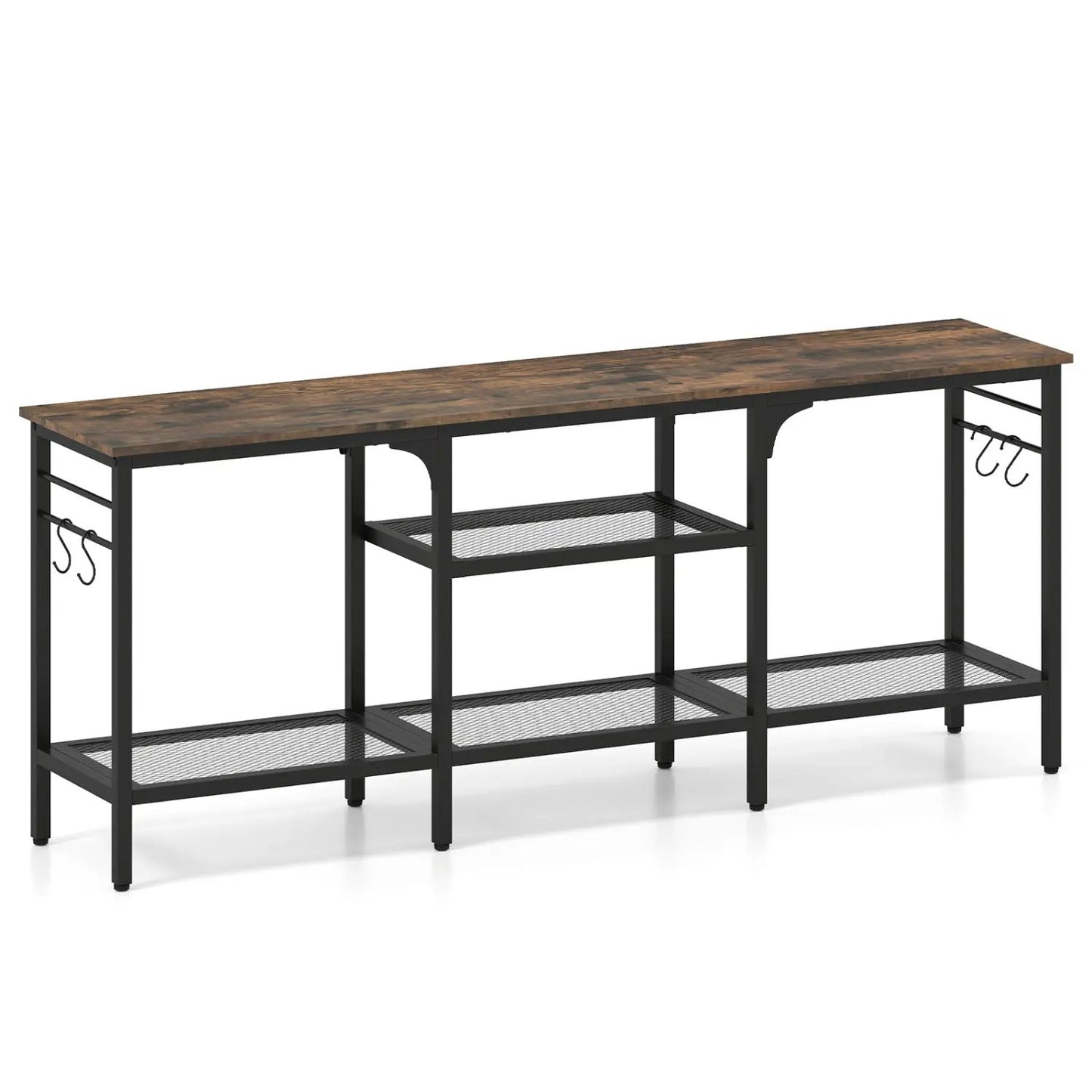 TV Stand for 65-Inch TV With Open 3-Tier Shelves