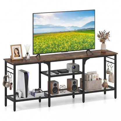 TV Stand for 65-Inch TV With Open 3-Tier Shelves