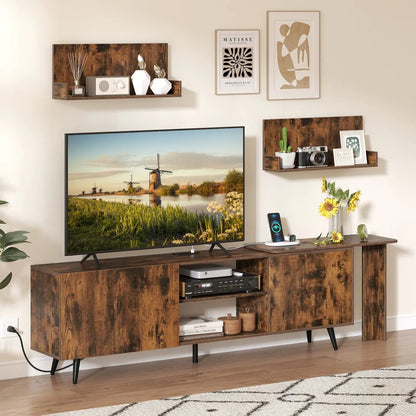 85 Inch TV Stand With Charging Station For TV