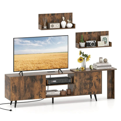85 Inch TV Stand With Charging Station For TV