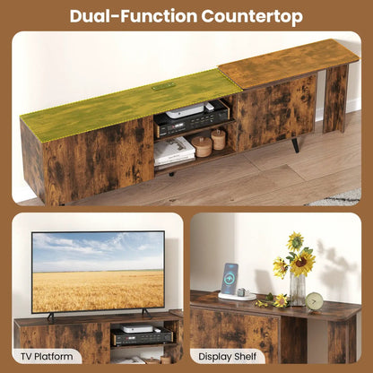85 Inch TV Stand With Charging Station For TV