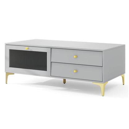 Mueble para TV con compartimento y cajones para TV de 55 pulgadas - Gris