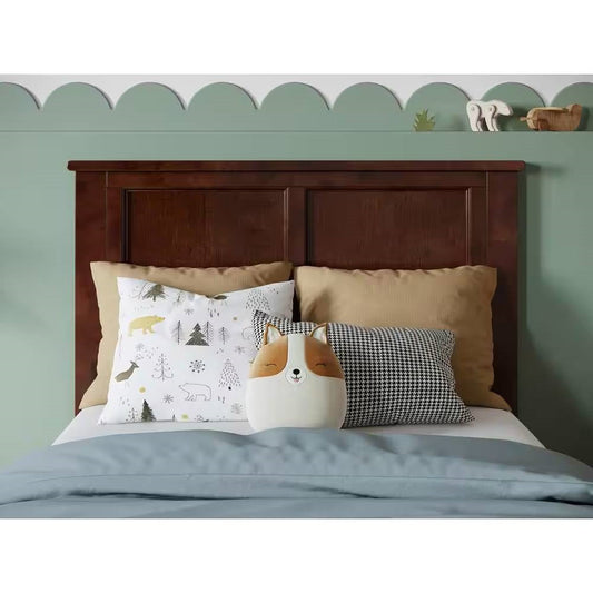 Twin size Traditional Style Headboard in Walnut Wood Finish - Tampa Home & Garden Store