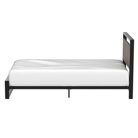 Twin Modern Farmhouse Platform Bed Frame with Wood Panel Headboard Footboard - Tampa Home & Garden Store