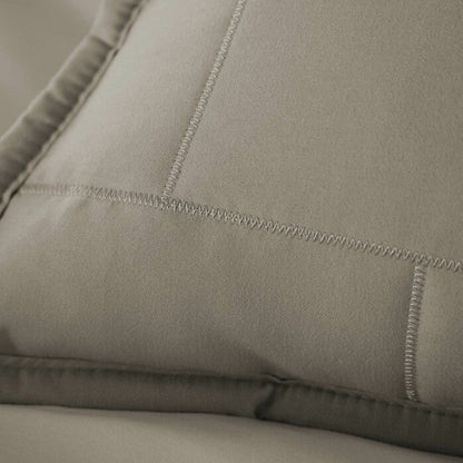 Juego de edredón reversible de 2 piezas de microfibra con diseño de ladrillo moderno, Twin/Twin XL, en color topo