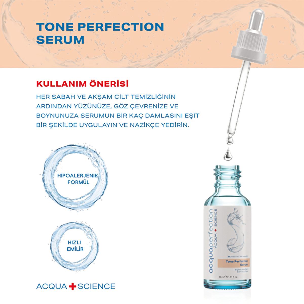 Acqua Perfection Tone Perfection Serum bottle from Beauty Care Bag with dropper blue liquid on Tampa Home & Garden Store