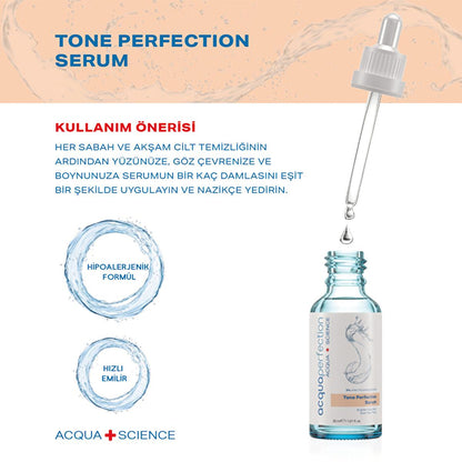 Acqua Perfection Tone Perfection Serum bottle from Beauty Care Bag with dropper blue liquid on Tampa Home & Garden Store