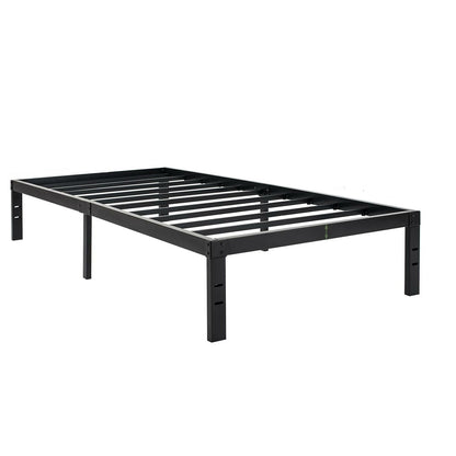 Base de cama Twin XL de metal negro resistente para dormitorio universitario