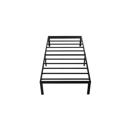 Twin XL Study Black Metal Platform Bed Frame - No Box-Springs Needed - Tampa Home & Garden Store