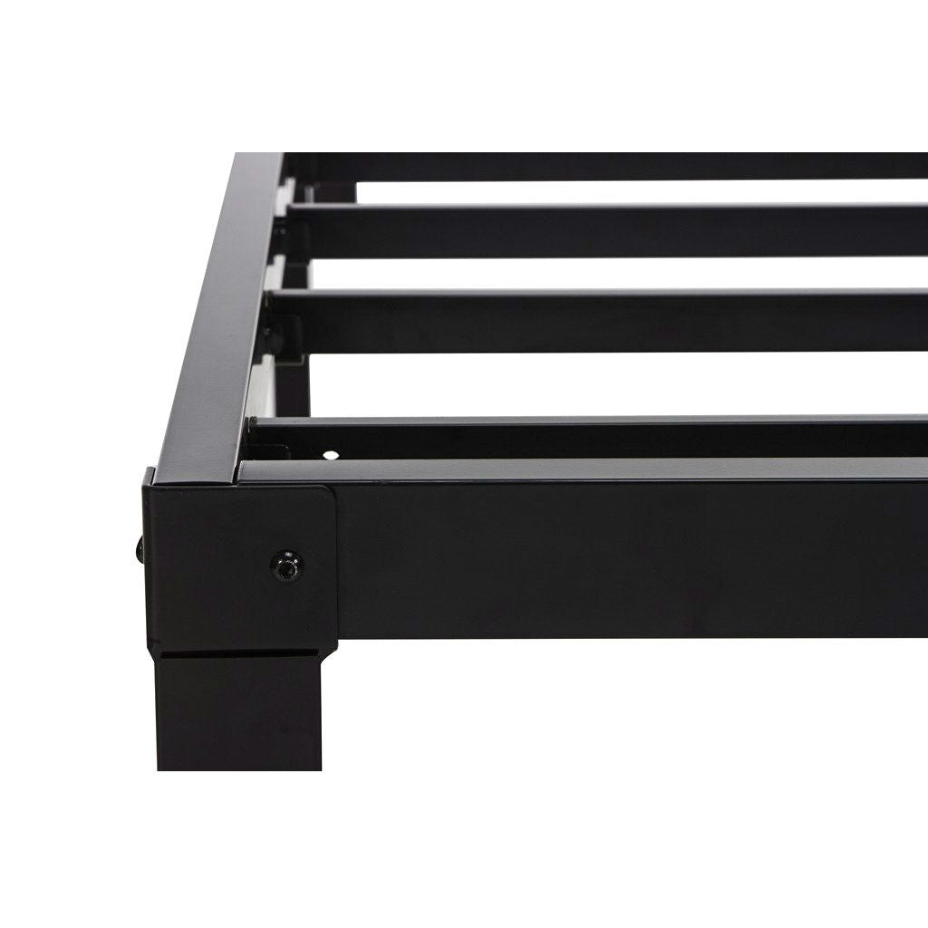 Base de cama con plataforma de metal negro Twin XL para estudio - No necesita somier
