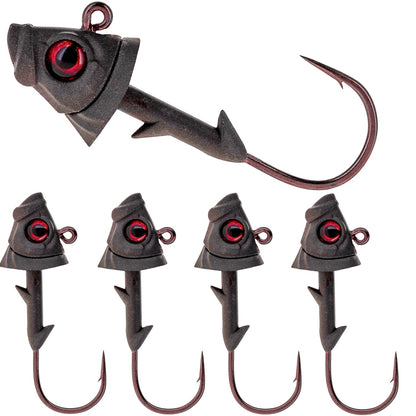 Jig Swimbait de tungsteno puro al 97 % con cabeza de pez realista - Paquete de 5 - Nuevo