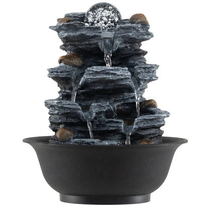 Tabletop Water Fountain With Crystal Ball and LED