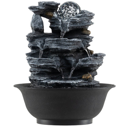 Tabletop Water Fountain With Crystal Ball and LED