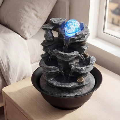 Tabletop Water Fountain With Crystal Ball and LED