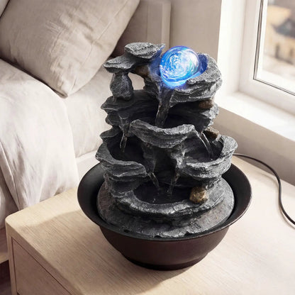 Tabletop Water Fountain With Crystal Ball and LED