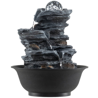 Tabletop Water Fountain With Crystal Ball and LED