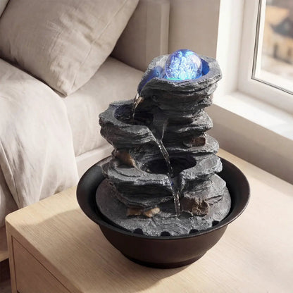 Tabletop Water Fountain With Crystal Ball and LED