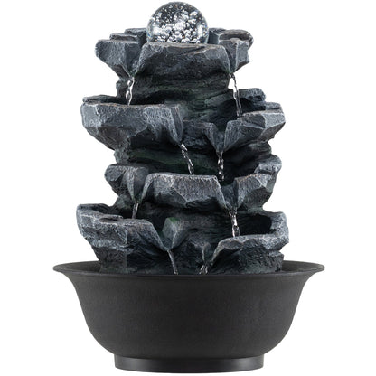 Tabletop Water Fountain With Crystal Ball and LED