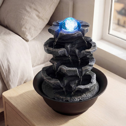 Tabletop Water Fountain With Crystal Ball and LED