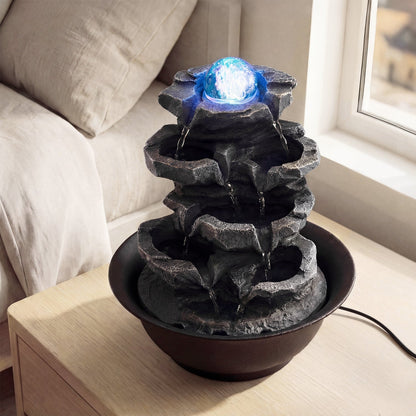 Tabletop Water Fountain With Crystal Ball and LED