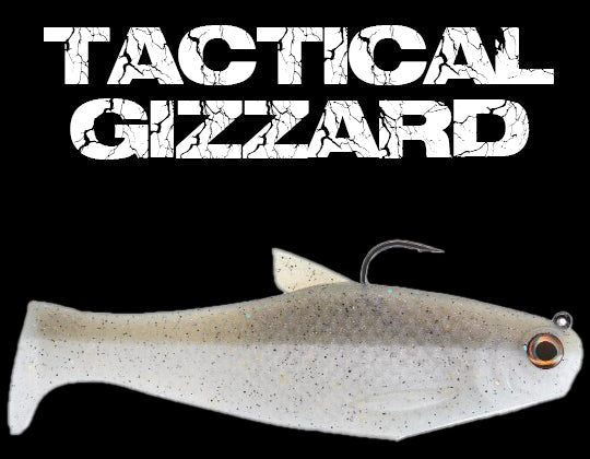Bacca Burrito boot-tail soft swimbait cream gray speckled body orange eye on Tampa Home & Garden Store