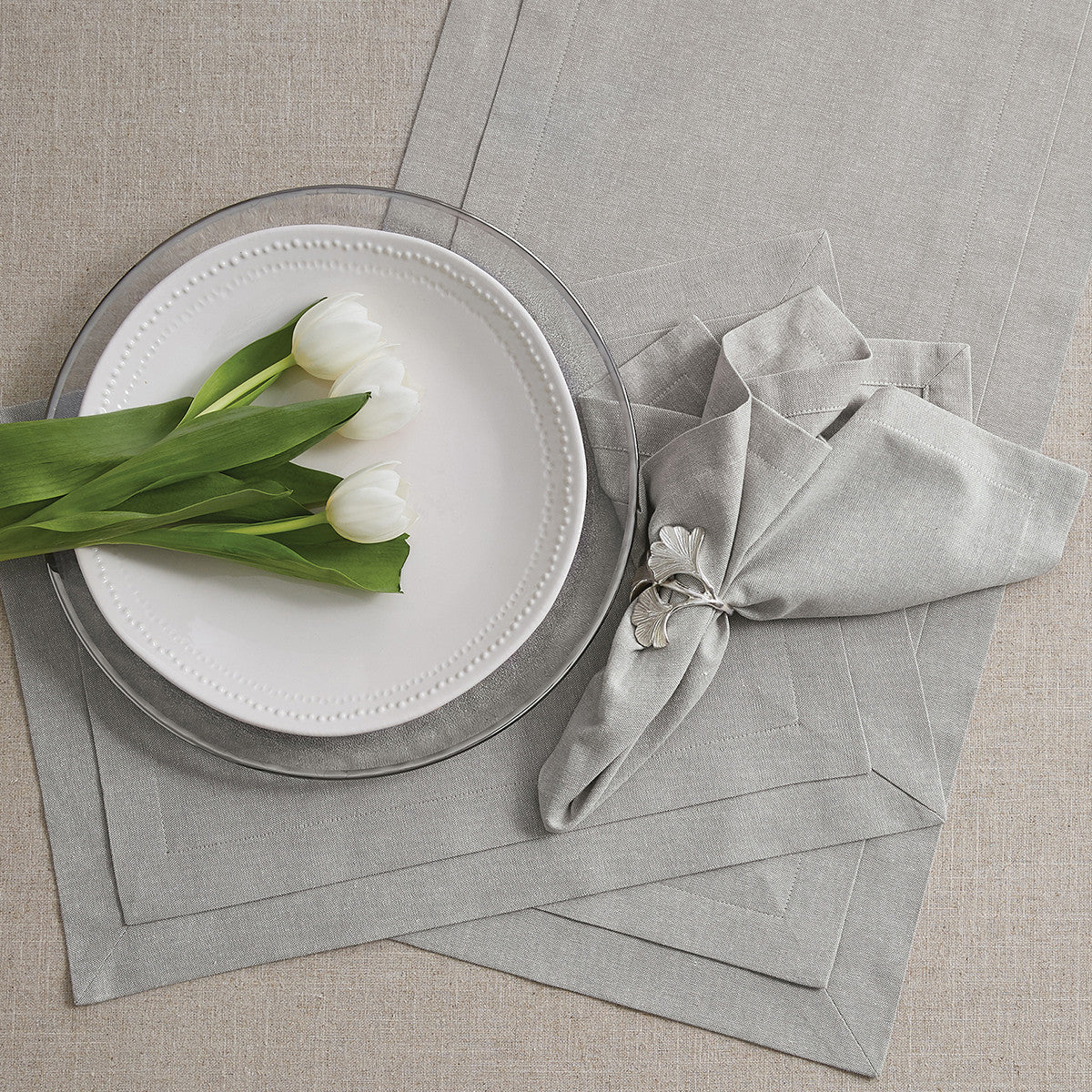 Tailored Table Runner - 90" - Sterling - Tampa Home & Garden Store