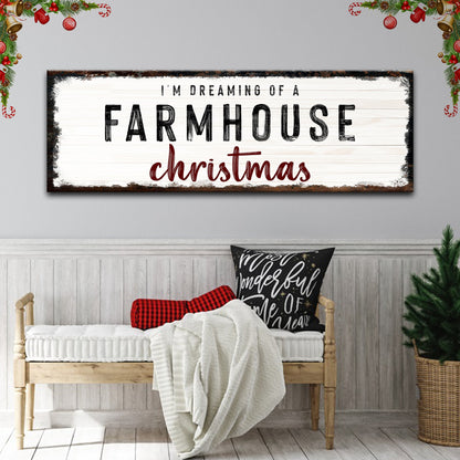 Farmhouse Christmas Sign canvas Tailored Canvases; white wood with black FARMHOUSE font on Tampa Home & Garden Store