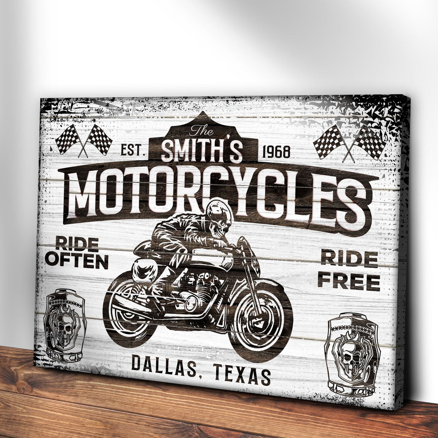 Canvas sign Motorcycle Ride Often Ride Free design Tailored Canvases on Tampa Home & Garden Store