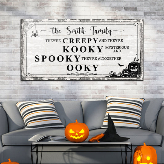 Personalized Family Halloween Sign