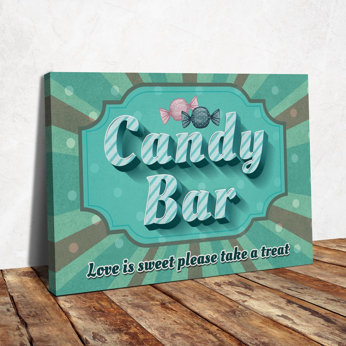 Canvas Love Is Sweet Take A Treat Candy Bar Sign III crafting canvas by Tailored Canvases on Tampa Home & Garden Store