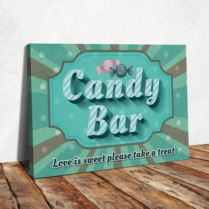 Canvas Love Is Sweet Take A Treat Candy Bar Sign III crafting canvas by Tailored Canvases on Tampa Home & Garden Store