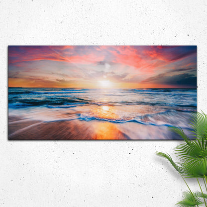 Sunrise over horizon canvas wall art Tailored Canvases, ocean sunset on Tampa Home & Garden Store