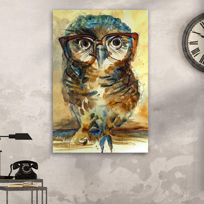 The Wise Owl Watercolor Portrait Canvas by Tailored Canvases, crafting canvas owl on Tampa Home & Garden Store