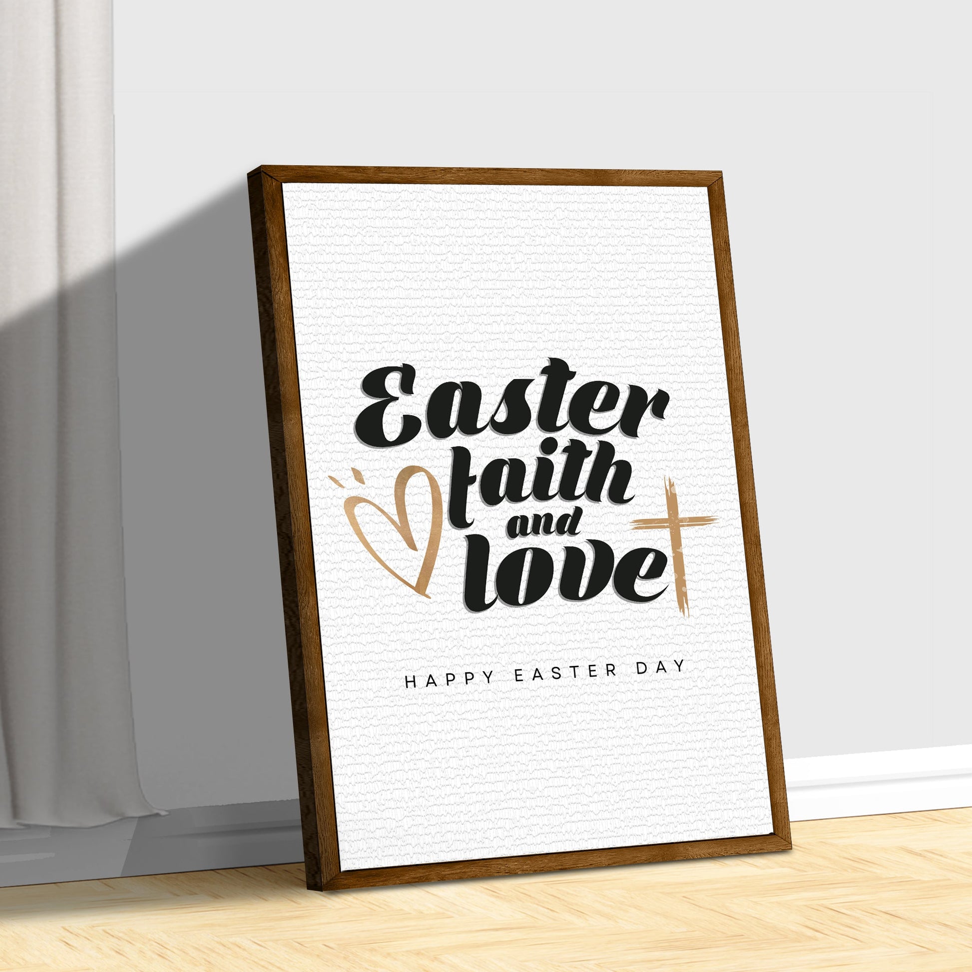 Tailored Canvases Easter Faith and Love sign canvas with wood frame, decorative crafting canvas on Tampa Home & Garden Store