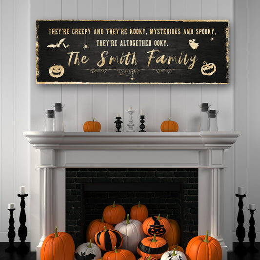 Creepy Family Halloween Canvas Print