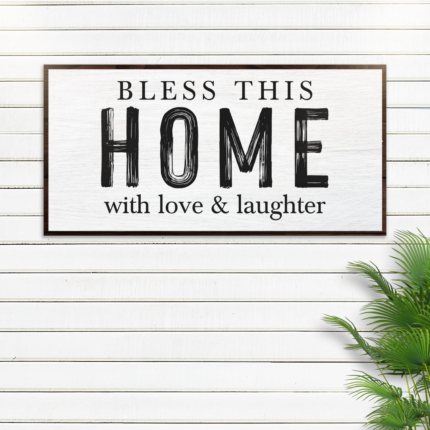 Bless This Home With Love And Laughter sign crafting canvas by Tailored Canvases on Tampa Home & Garden Store