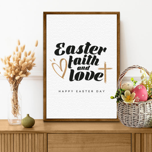 Canvas sign Easter Faith Easter Love by Tailored Canvases, wooden framed craft canvas on Tampa Home & Garden Store