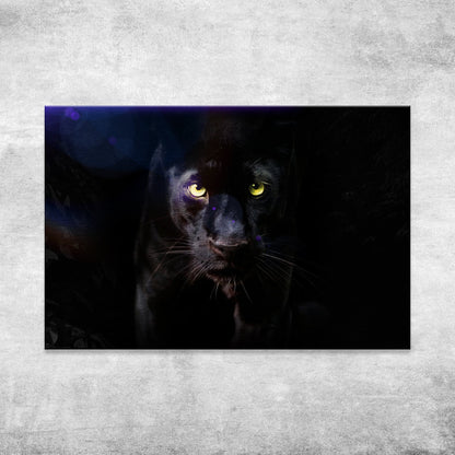 Rare Black Panther Canvas Wall Art by Tailored Canvases, dark portrait on crafting canvas on Tampa Home & Garden Store